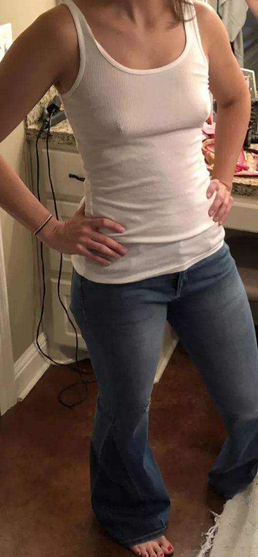 I went braless to go hang out with a guy friend…hubby approved😉