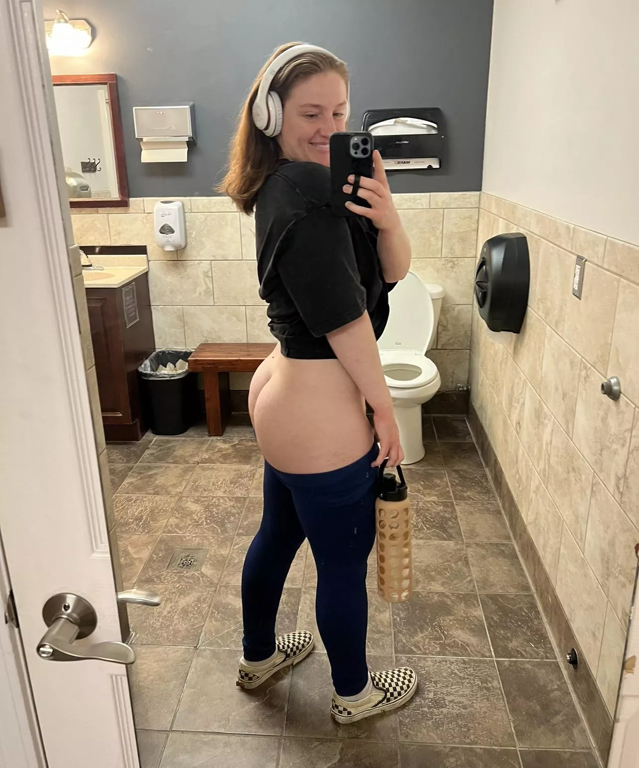 Mirror selfies in the bathroom