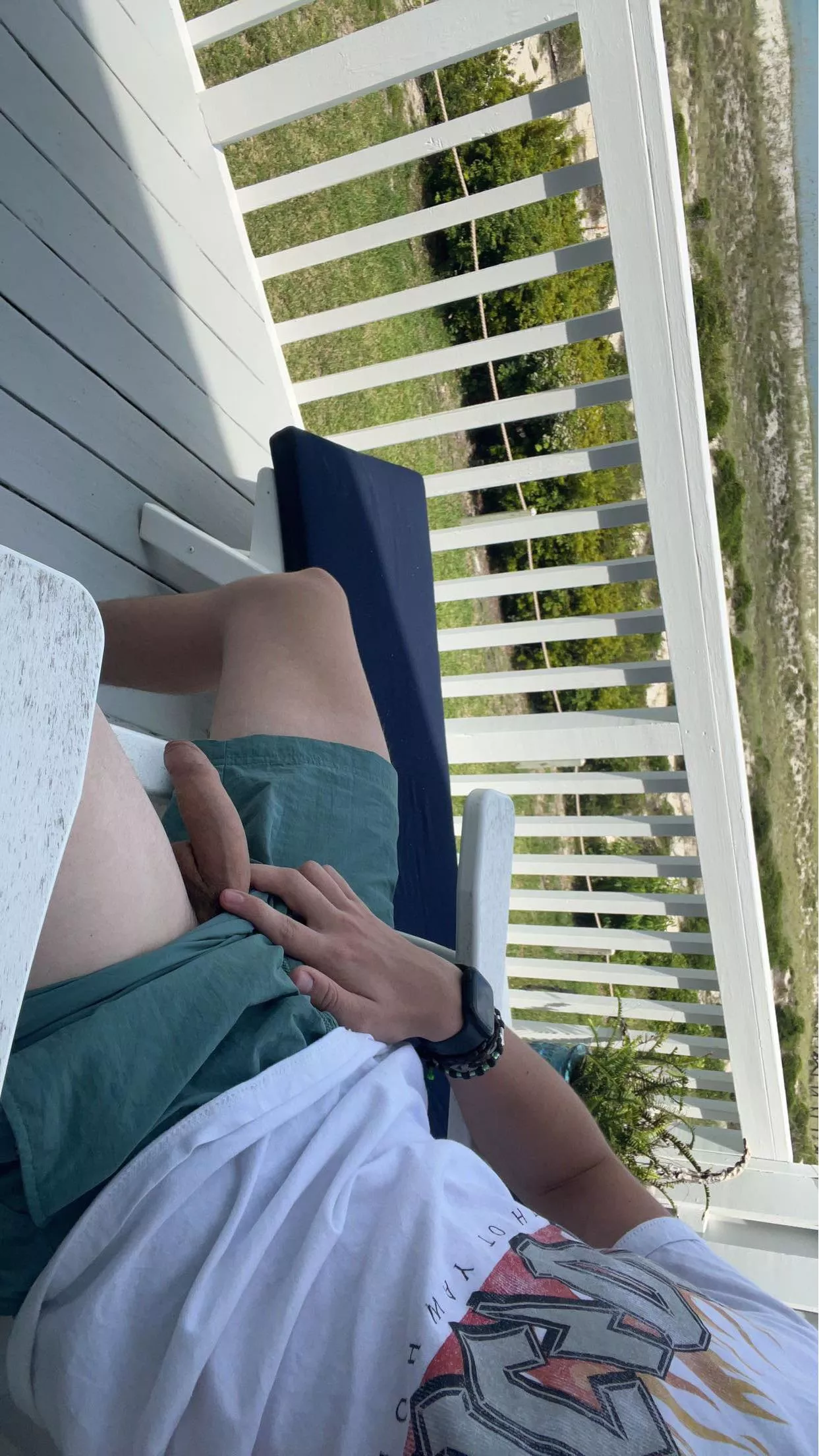 Moments before I came on the balcony