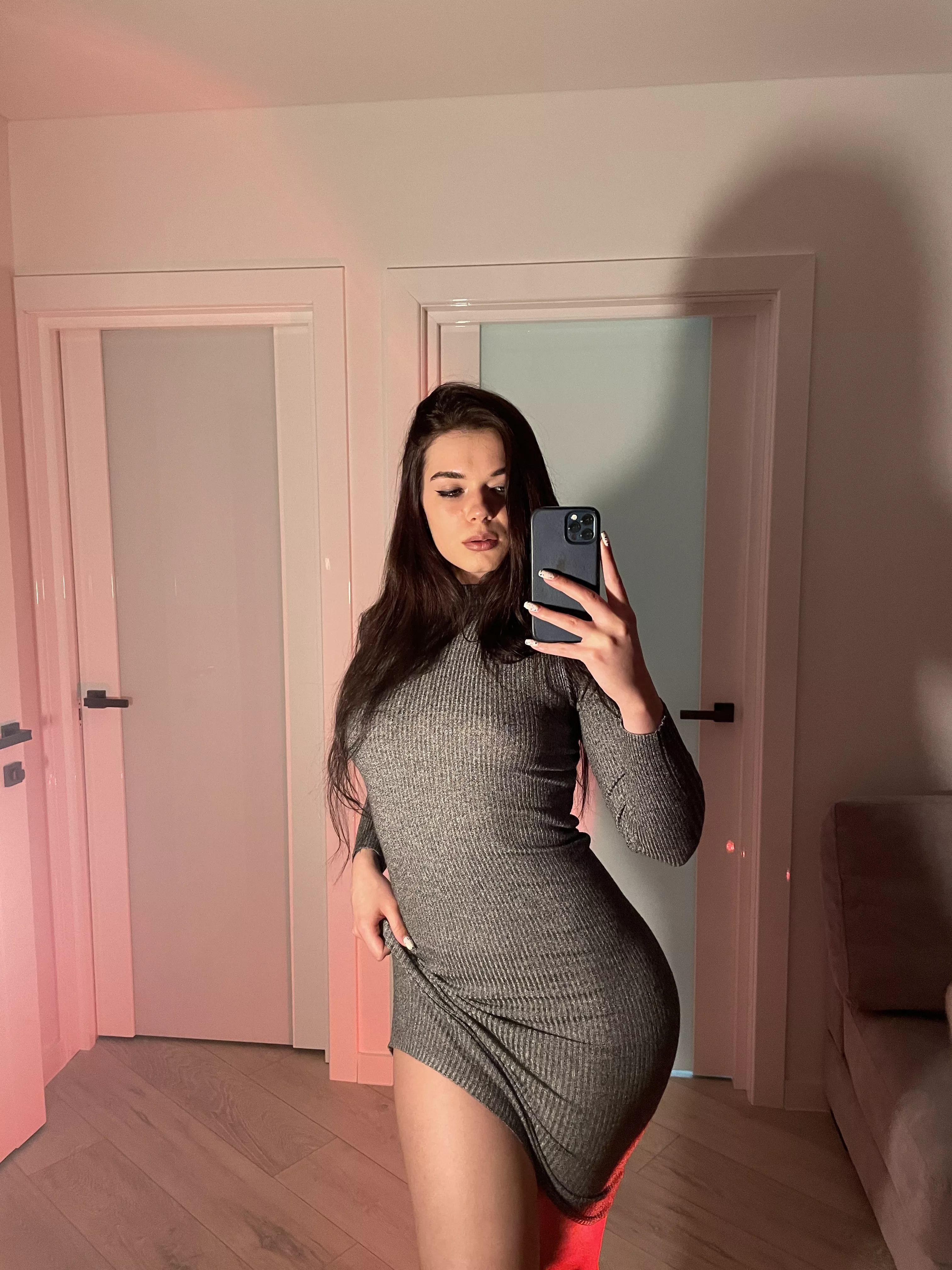 My new dress perfectly highlights my sexy body