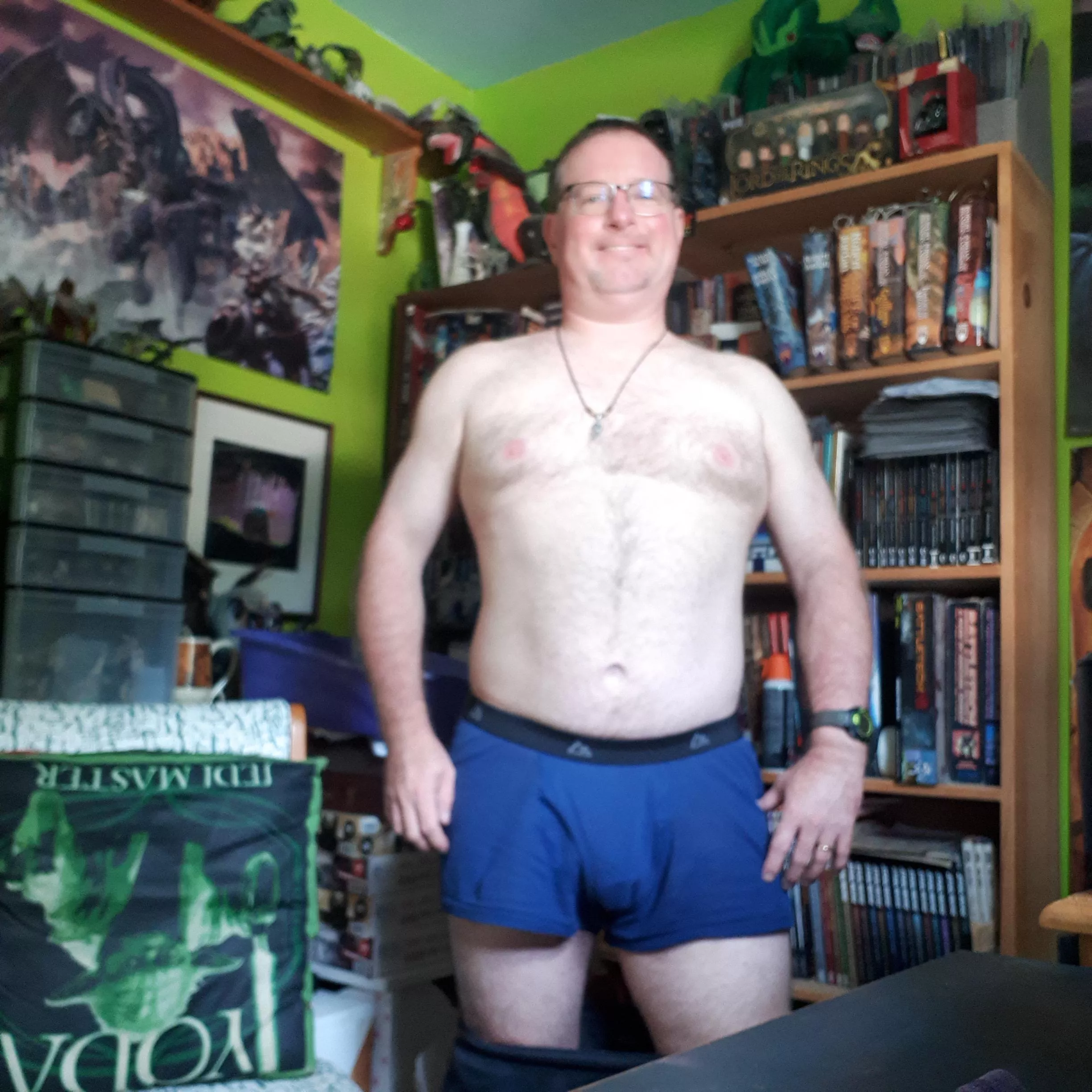 the blue against my pale body