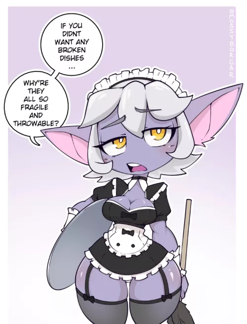 Tristana Maid (League of Legends) by @mossyborgar