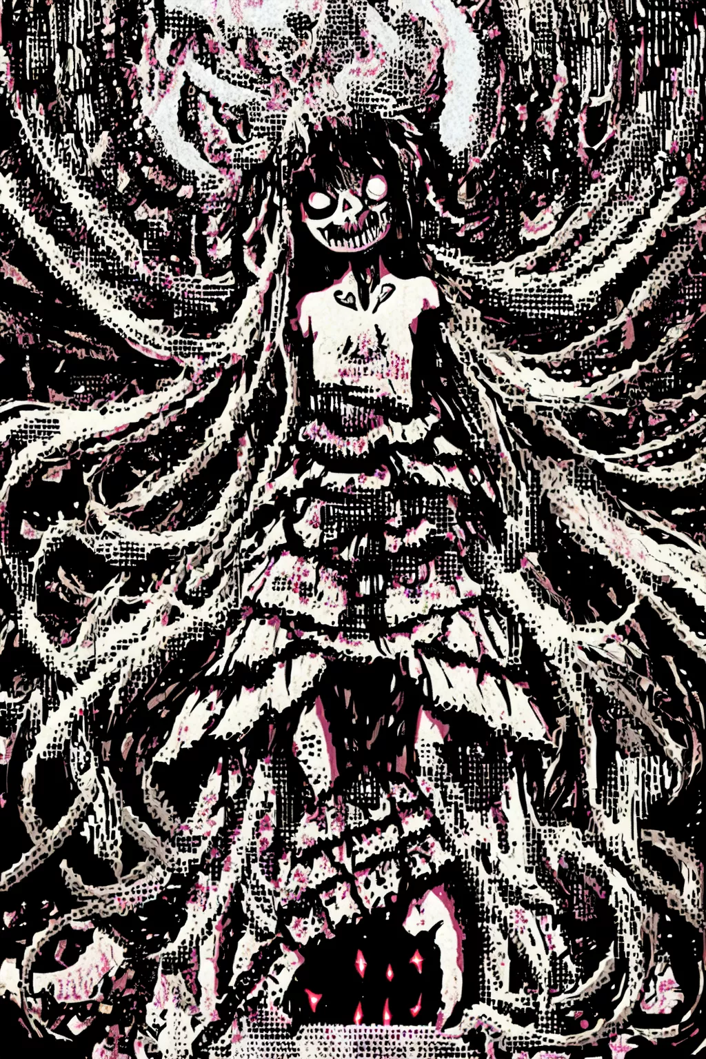 accidentally summoned a demon from the latent space plz help (generation parameters in comments)