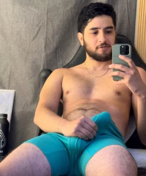 Green boxer-briefs 😏