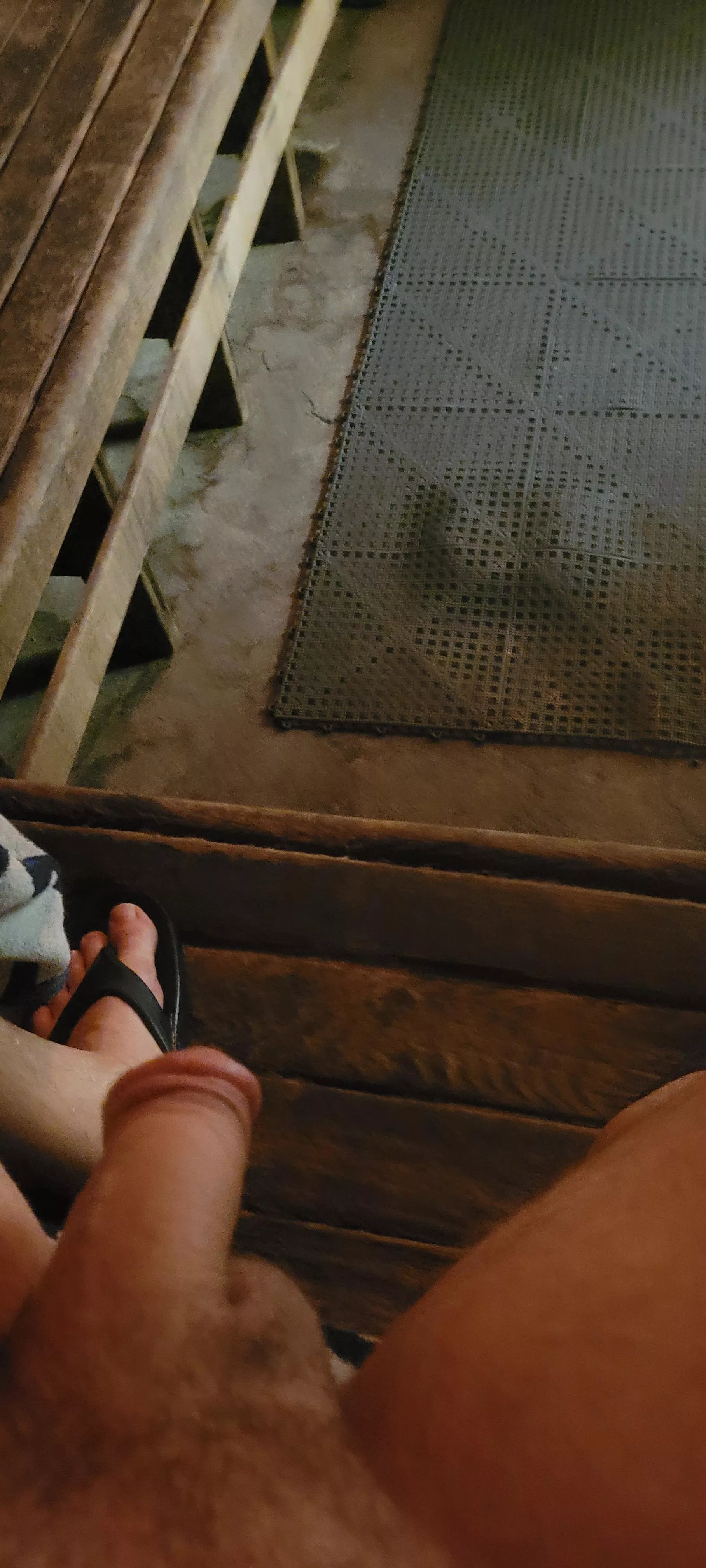 Letting it hang in the suana