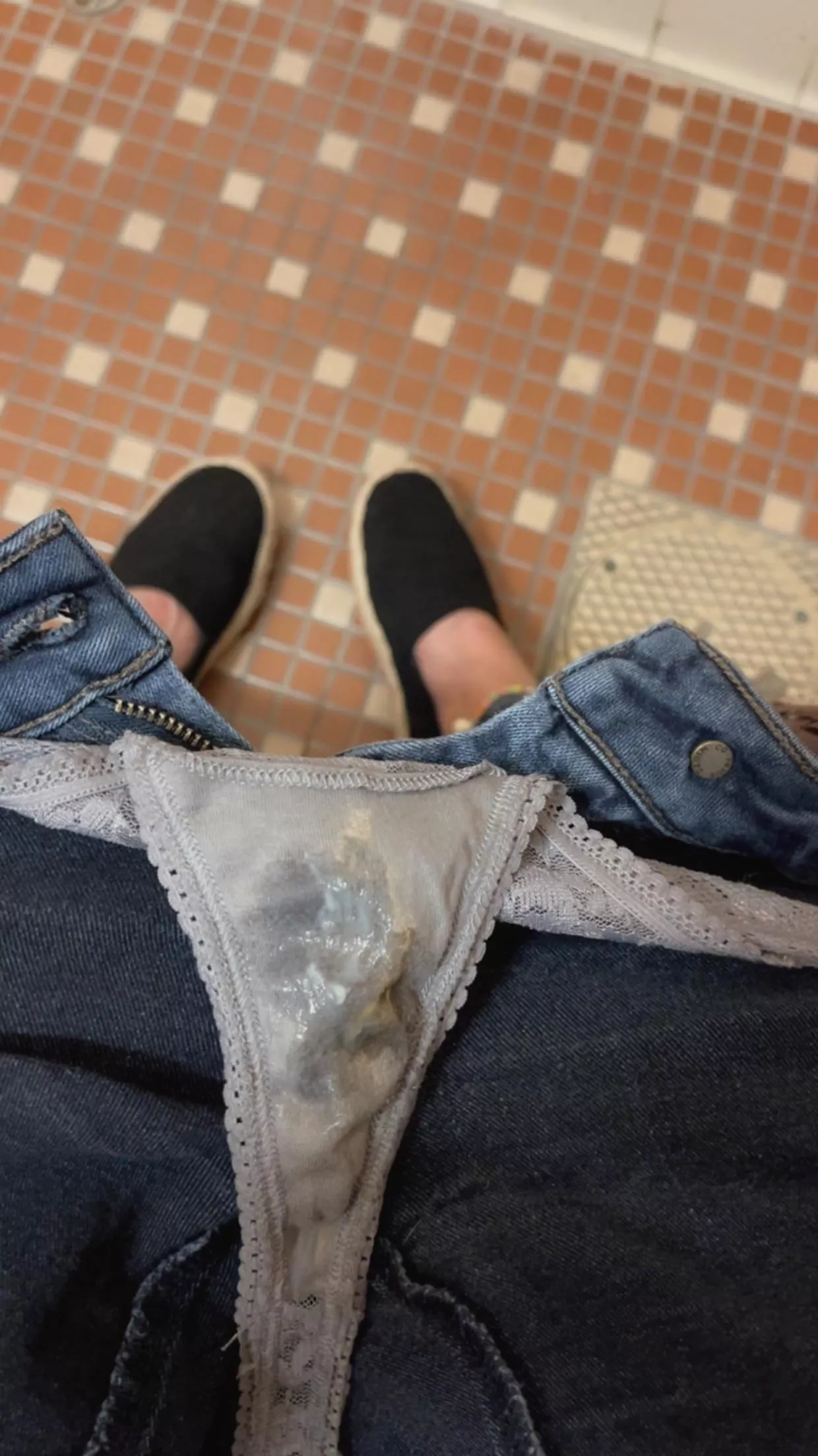 Monday work panty. Tell me what you will do to this already soaked panty of mine. 😊😊