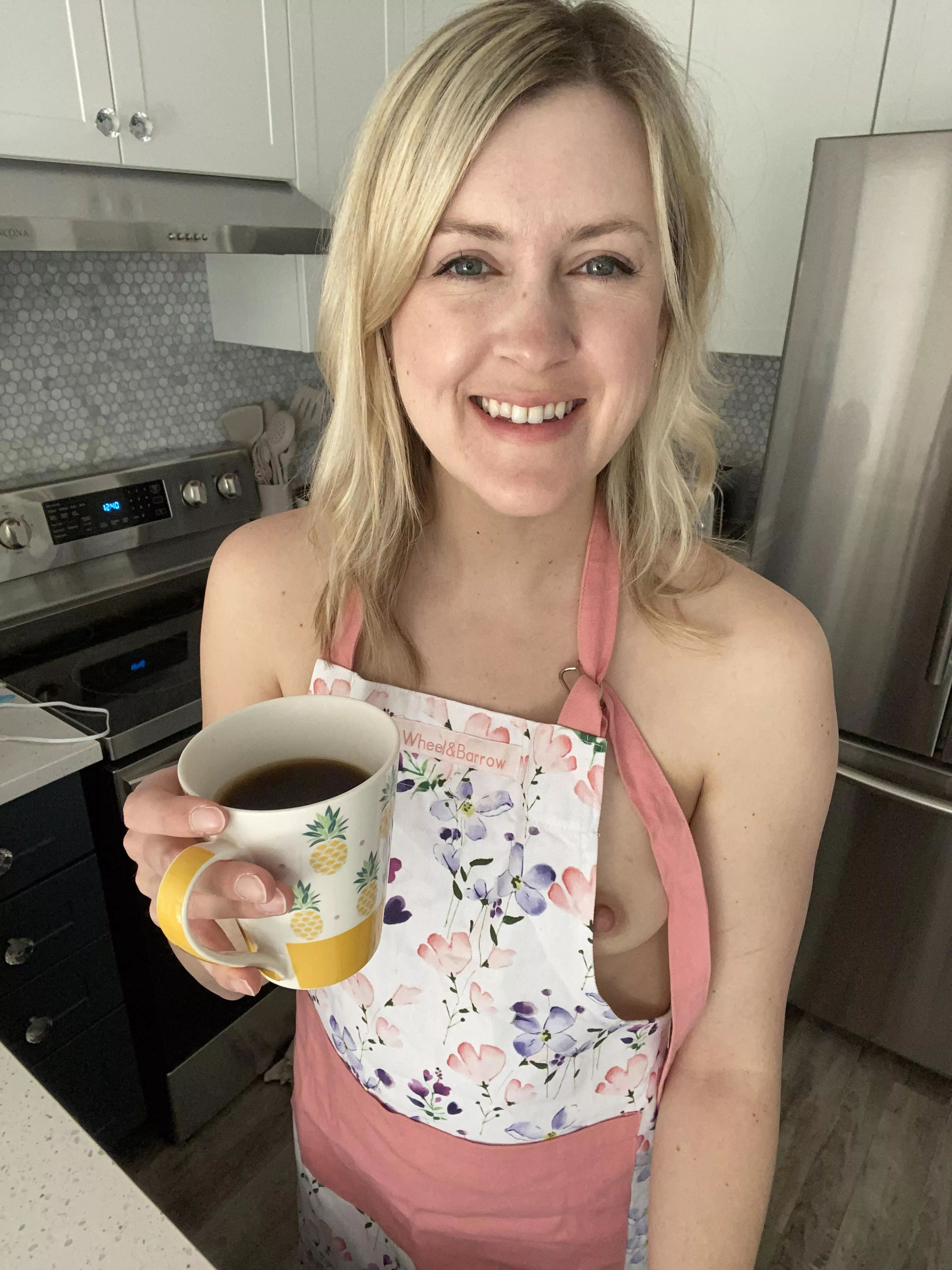 Morning coffee with a smile