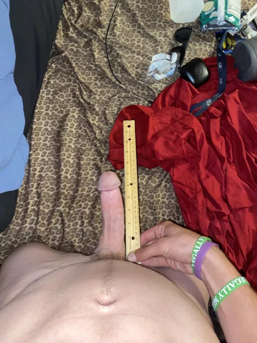 My cock next to a ruler