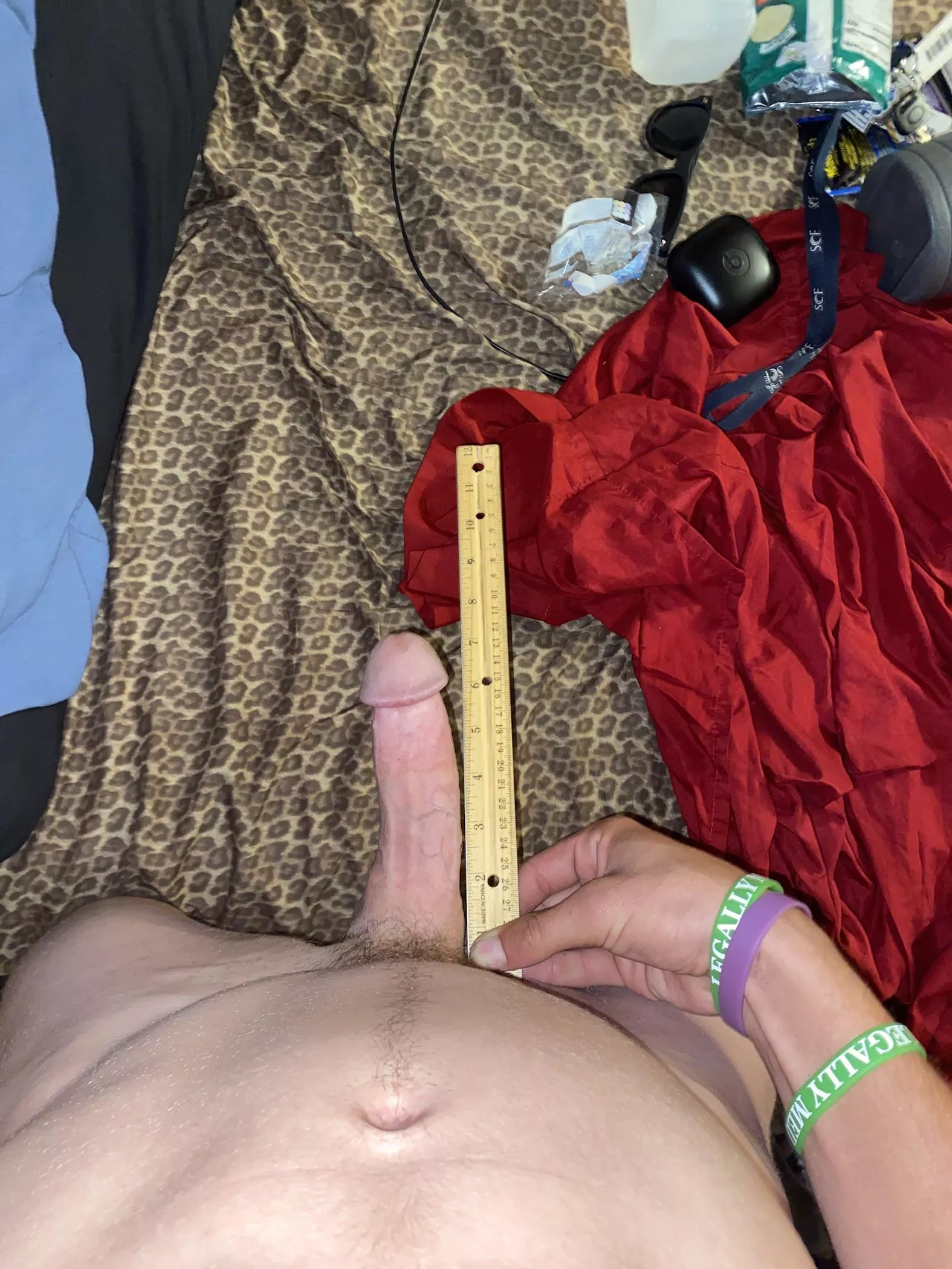 My cock next to a ruler
