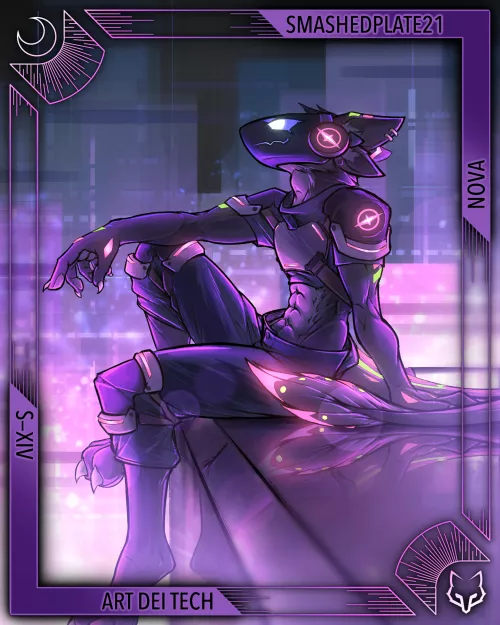 [OC] Protogen artfight attack, drawn by me!