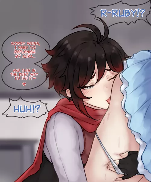 Ruby's secret technique to replenish her aura! A true genius move [bluefield]