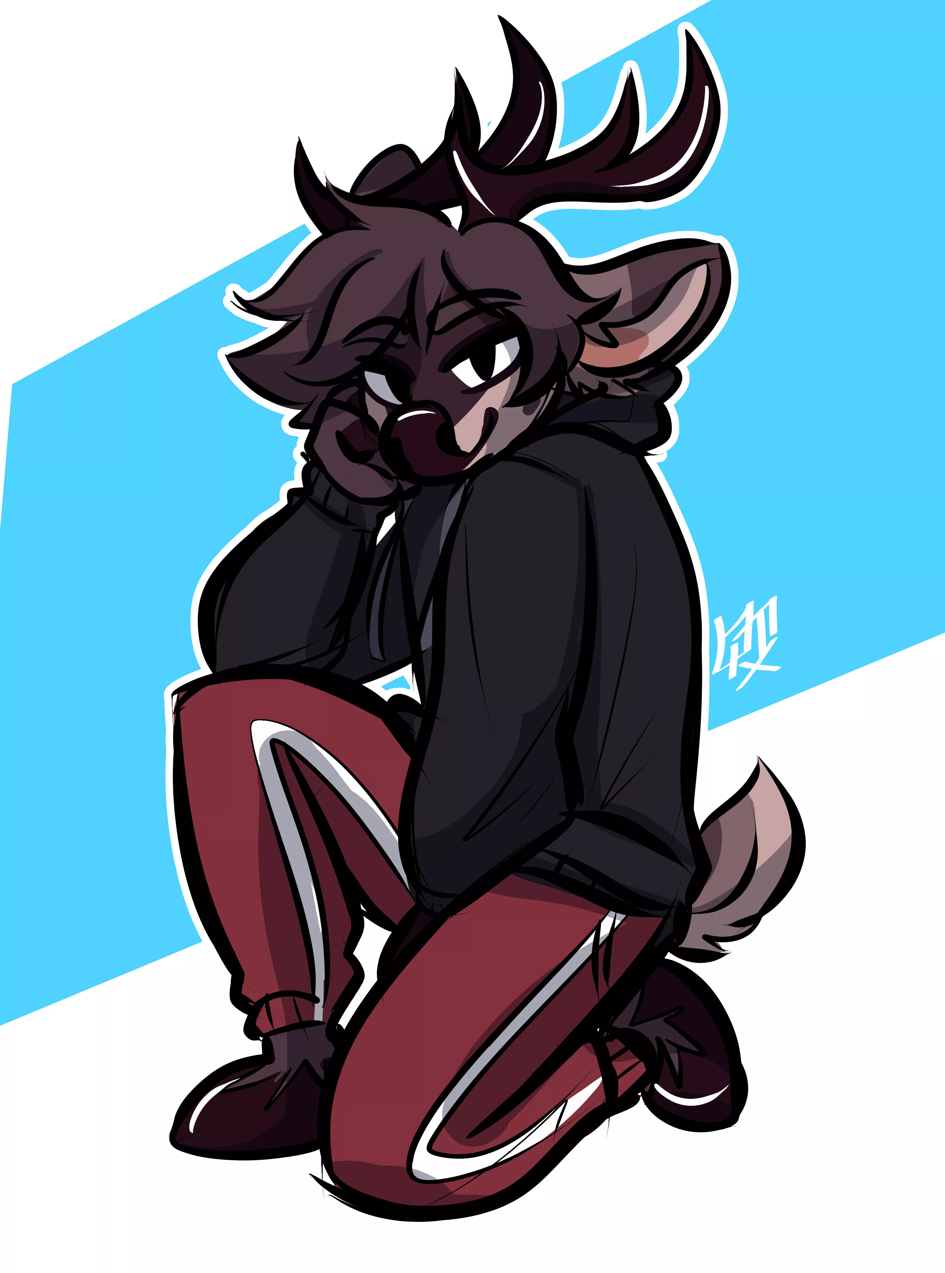 smug deer // artfight thingy by me .3.