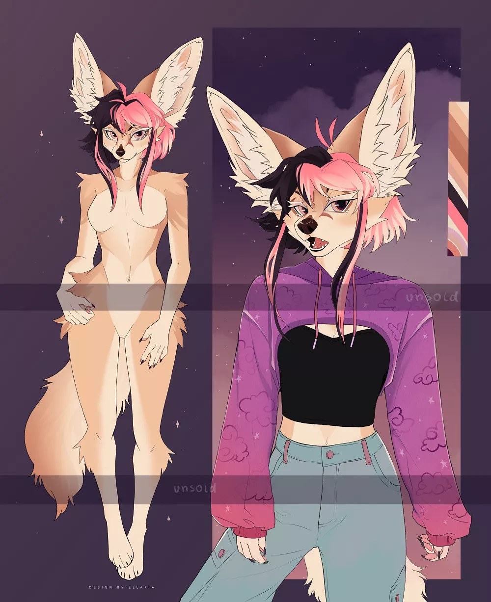 ✶ this fennec fox is looking for a home! ✶ (art by me) Link in comments