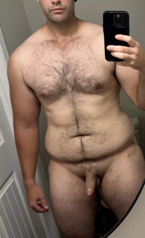 Chubby guy with a softie