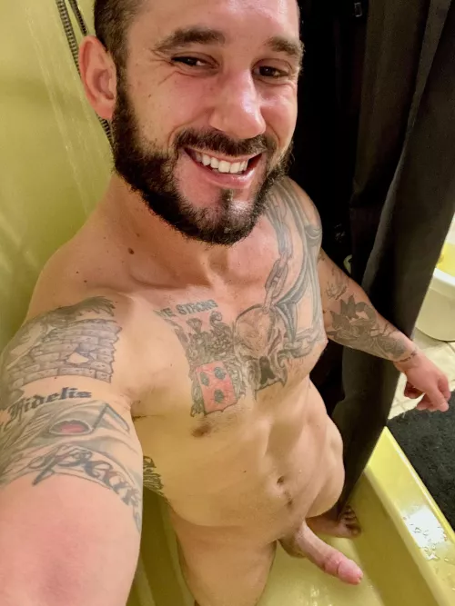 Get in the shower… no love not to clean me…. Get on your knees.