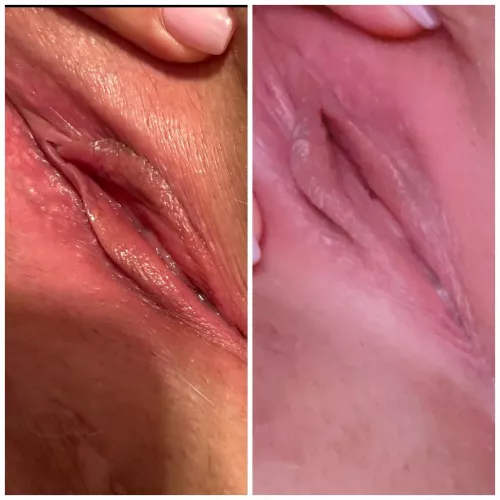 My sexy girlfriend lives in another state right now and I met a guy on reddit with a nice thick cock go to her house and fuck her in her really tight pussy and she sent me this picture after and it was so sexy to me.