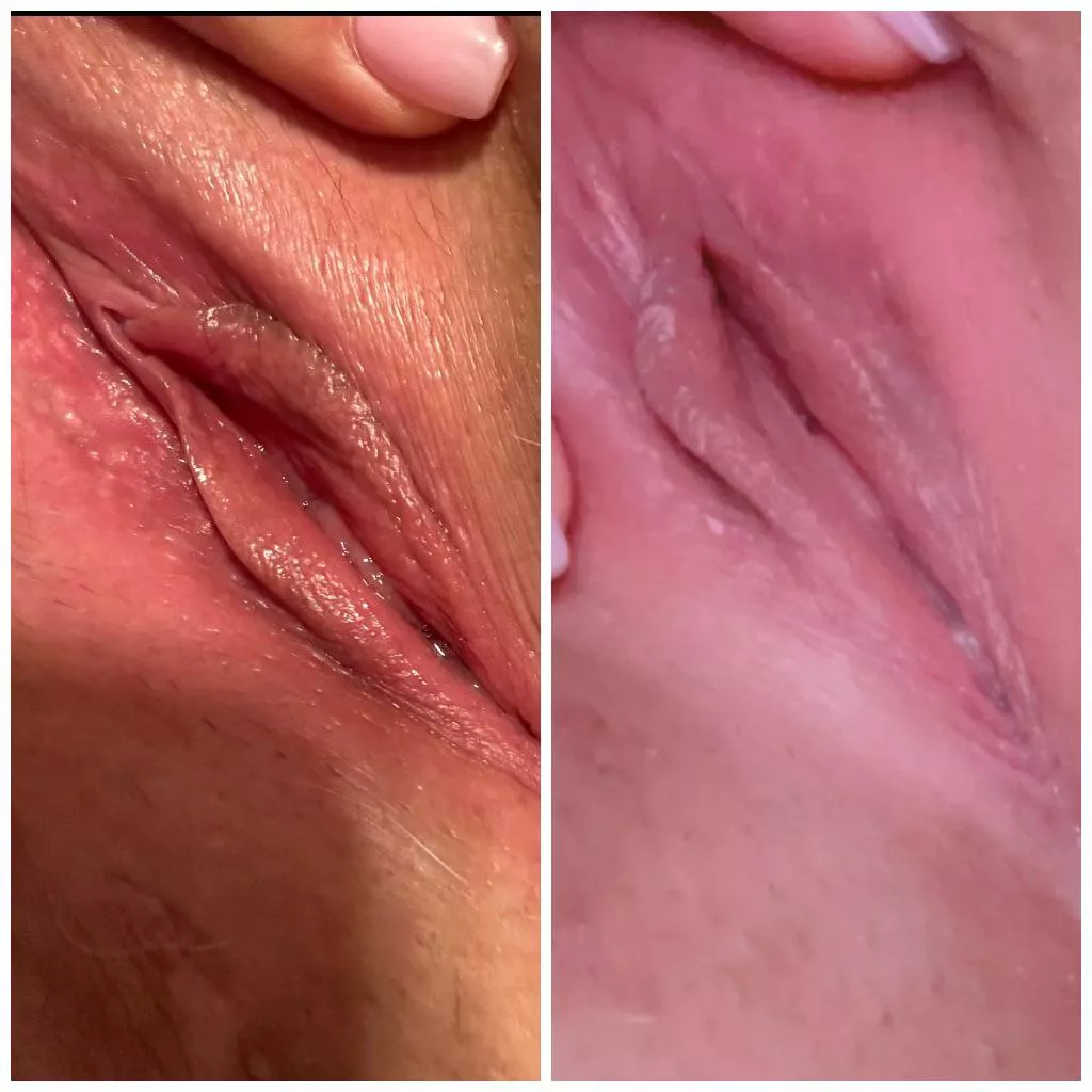 My sexy girlfriend lives in another state right now and I met a guy on reddit with a nice thick cock go to her house and fuck her in her really tight pussy and she sent me this picture after and it was so sexy to me.