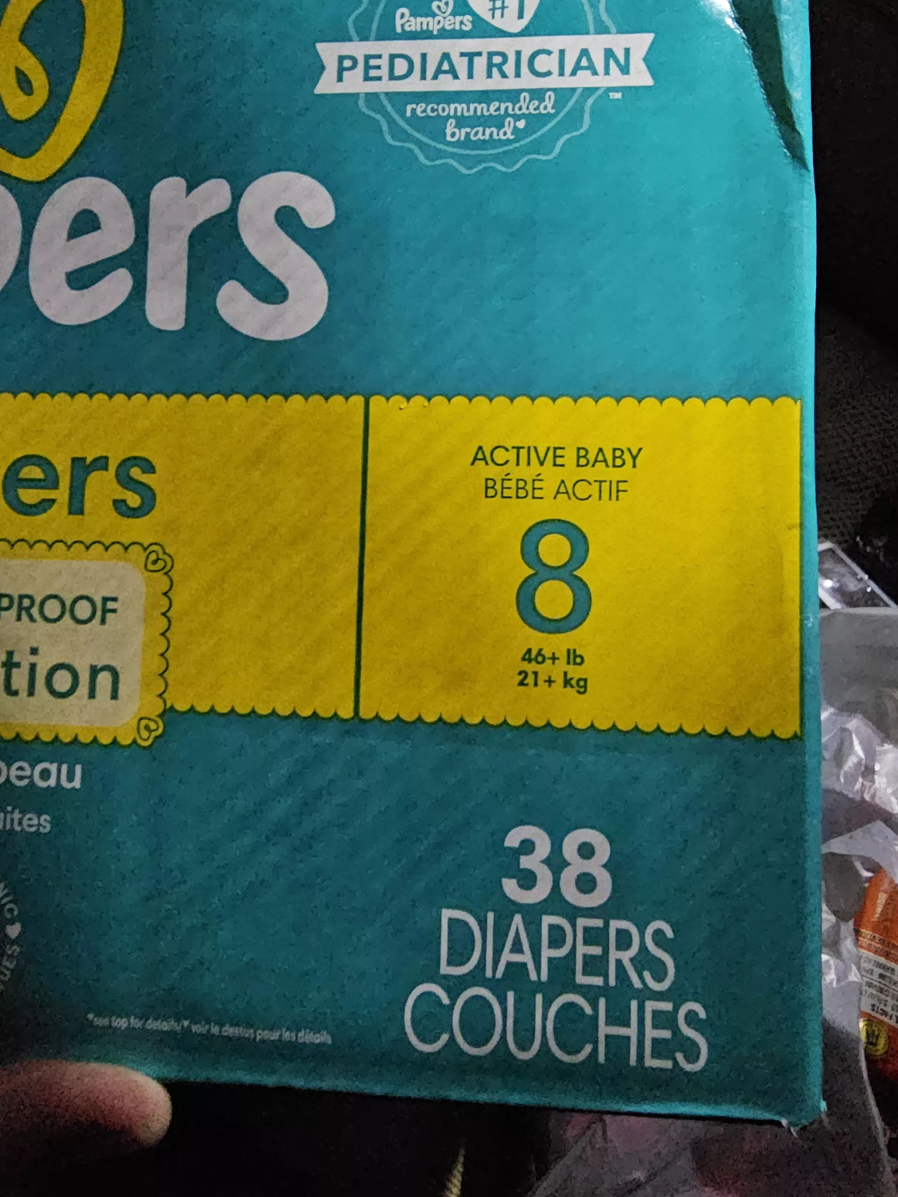 New Pampers size 8 USA