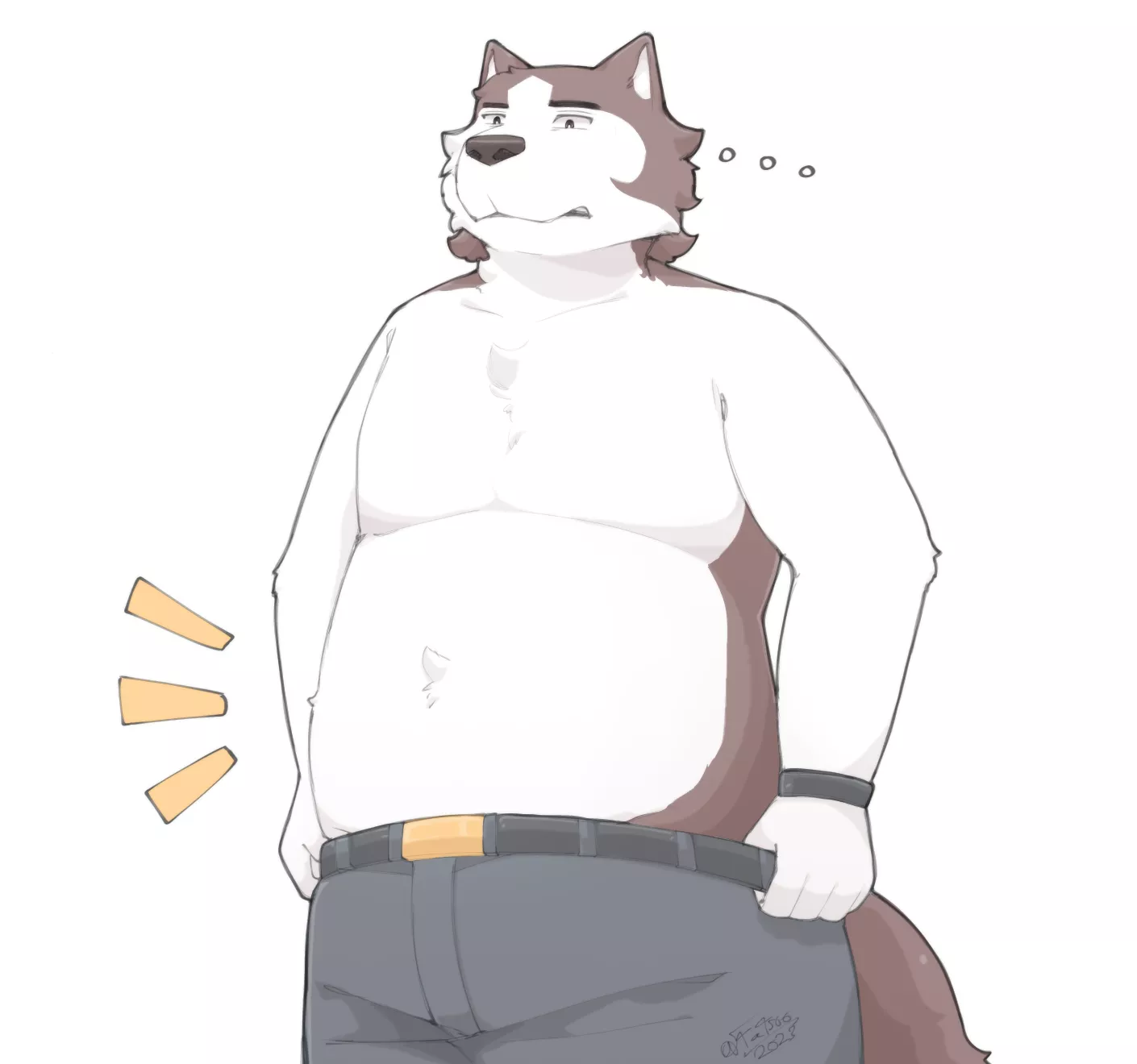 No one will like chubby wolf? (OC)