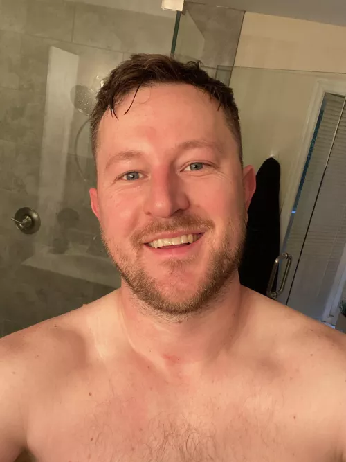 Tall enough to have to duck in most showers (hope you don't mind face)