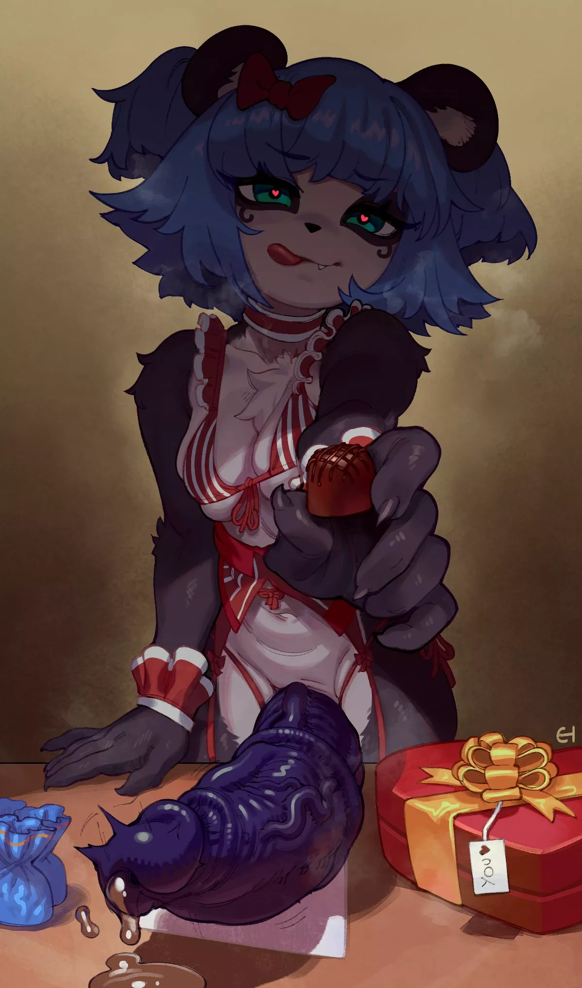 The chocolate is the 2nd most tasty thing on that table (eigaka)