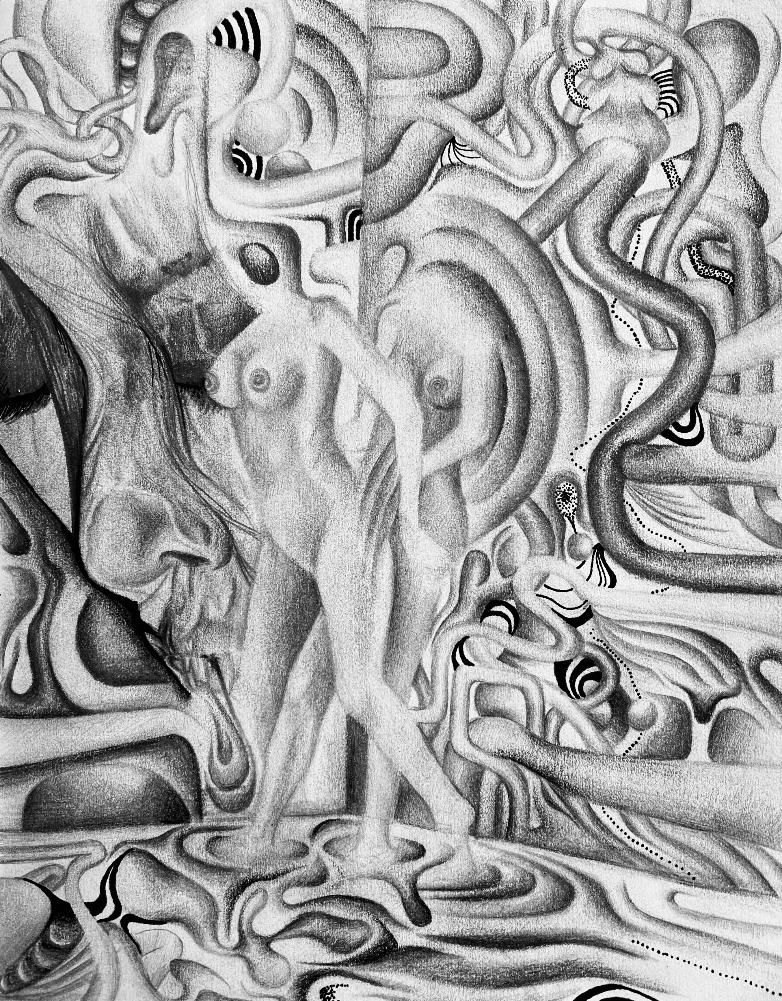 The Kamasutra: Wall, Me (NAJAI), Pencil, 2023