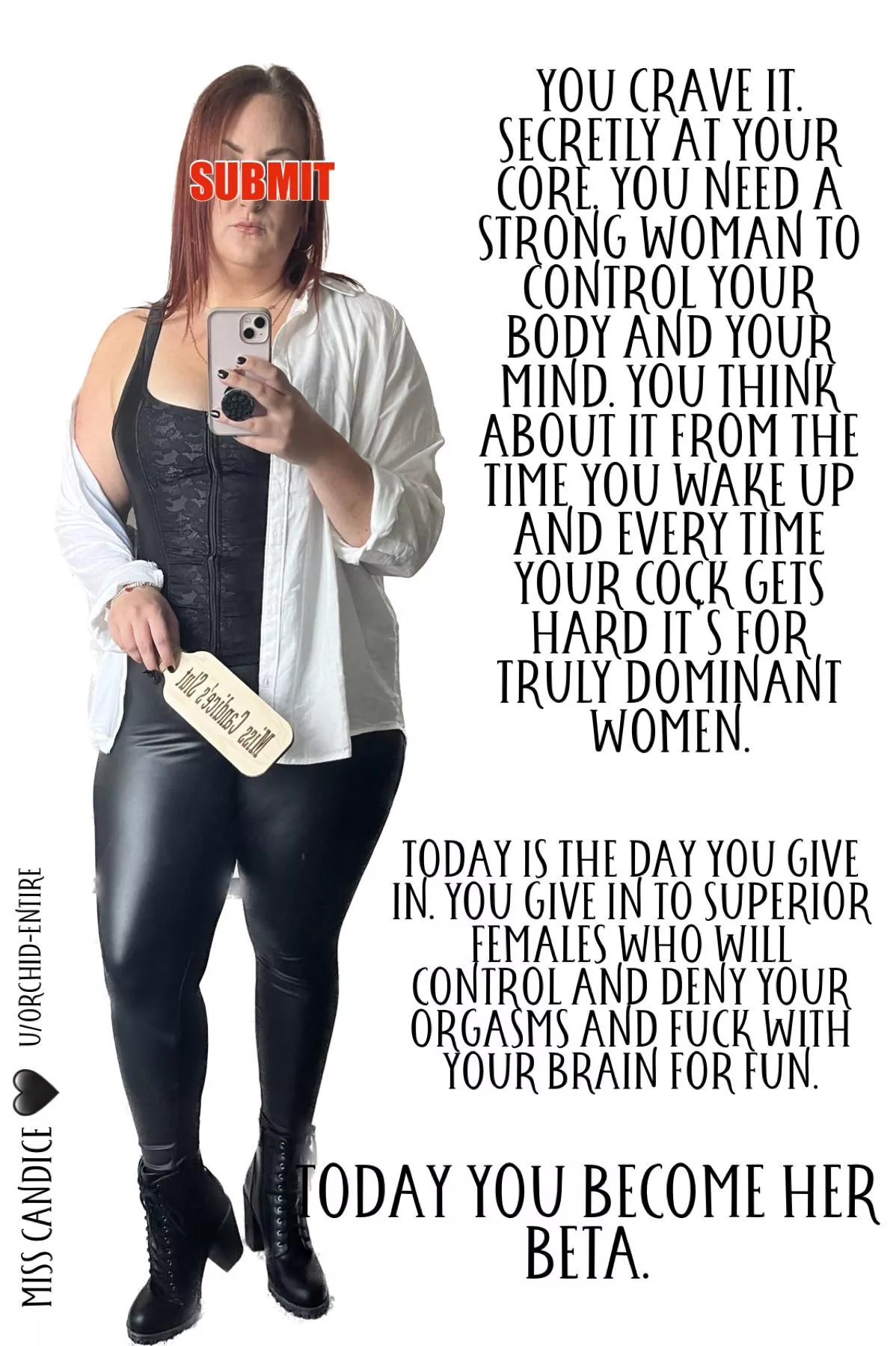 Today is the day you become who you were always meant to be….Hers.