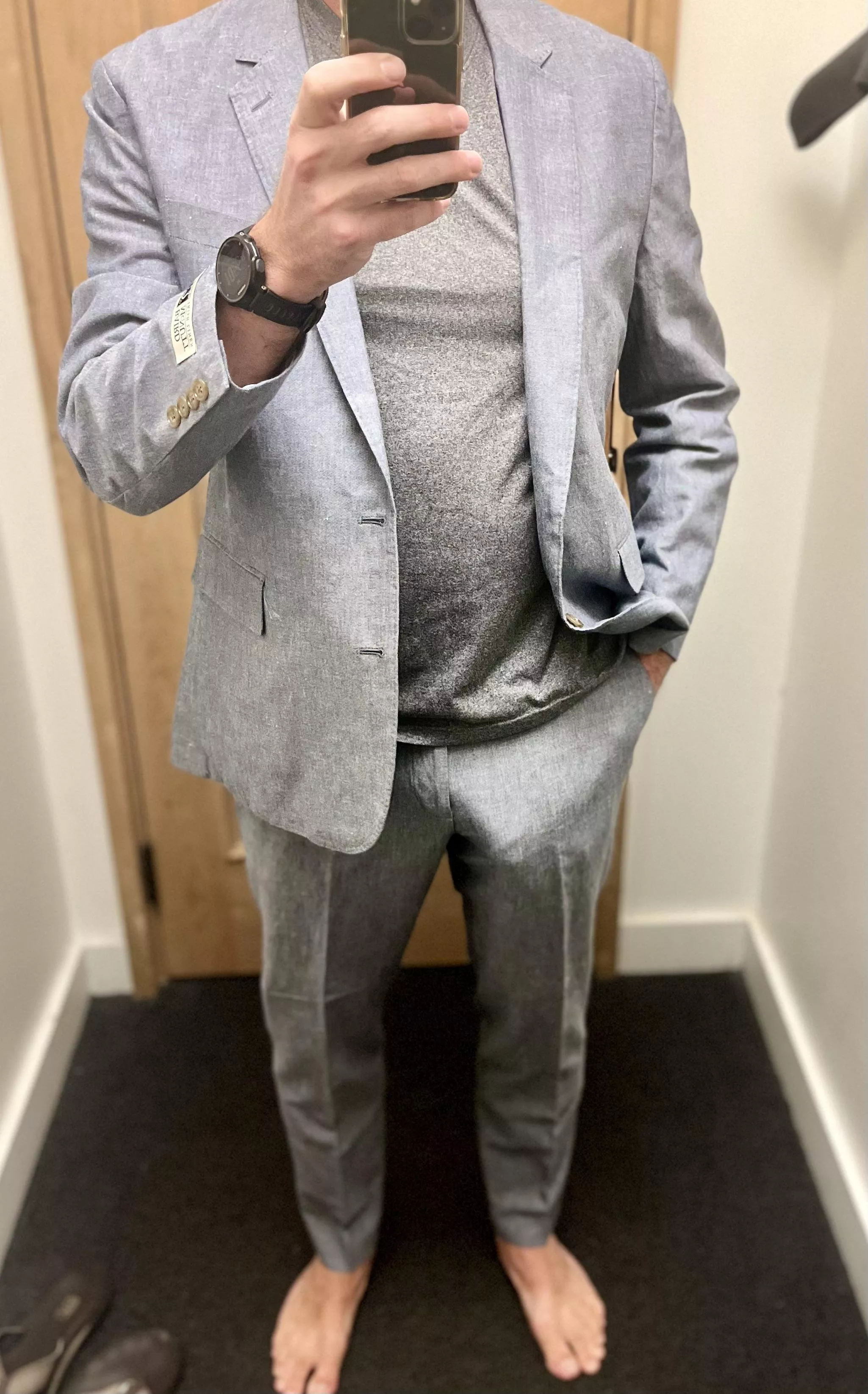 Too tight? Linen doesn’t leave much to the imagination.