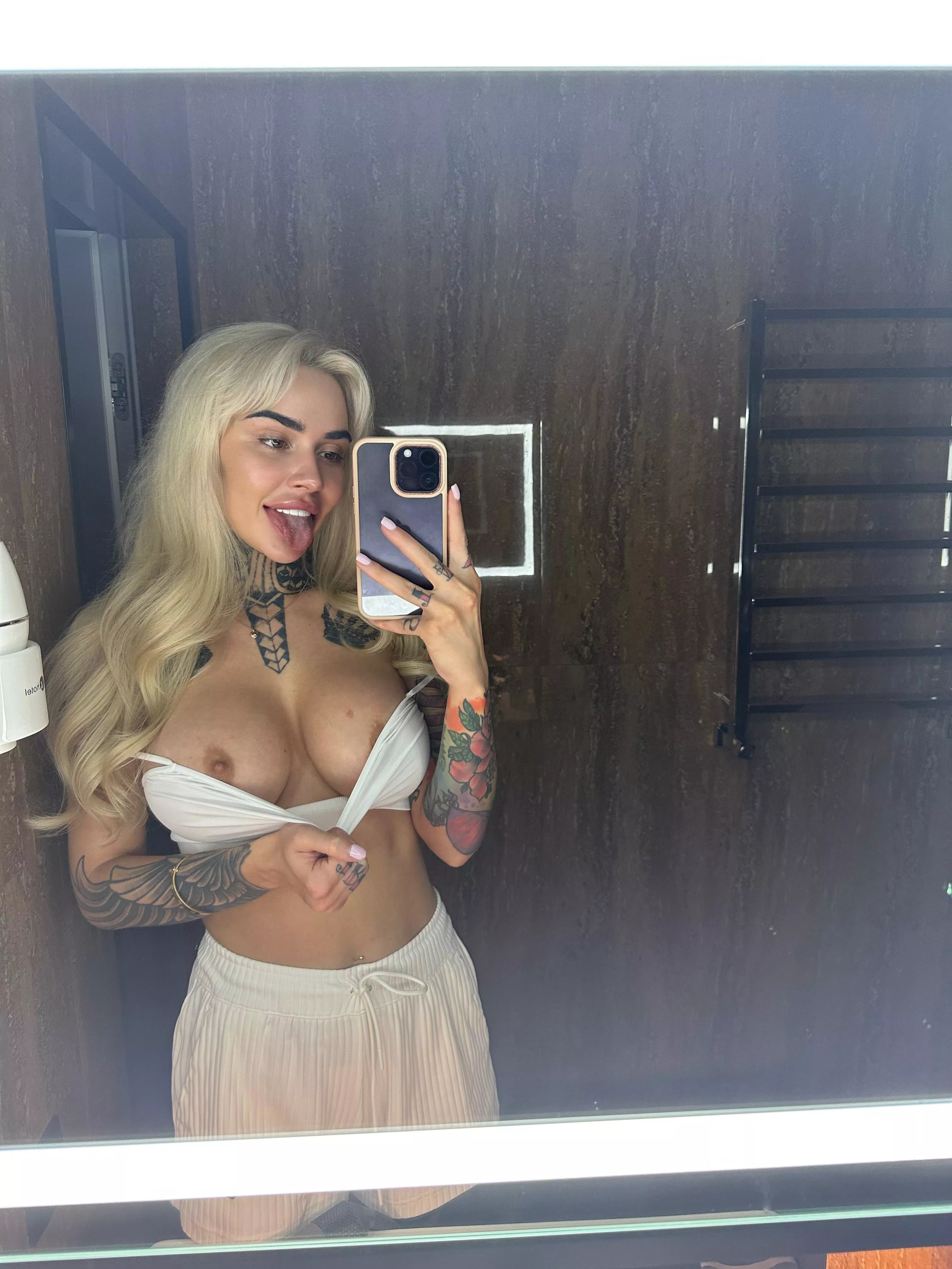 You touch it and make sure it's big enough for you