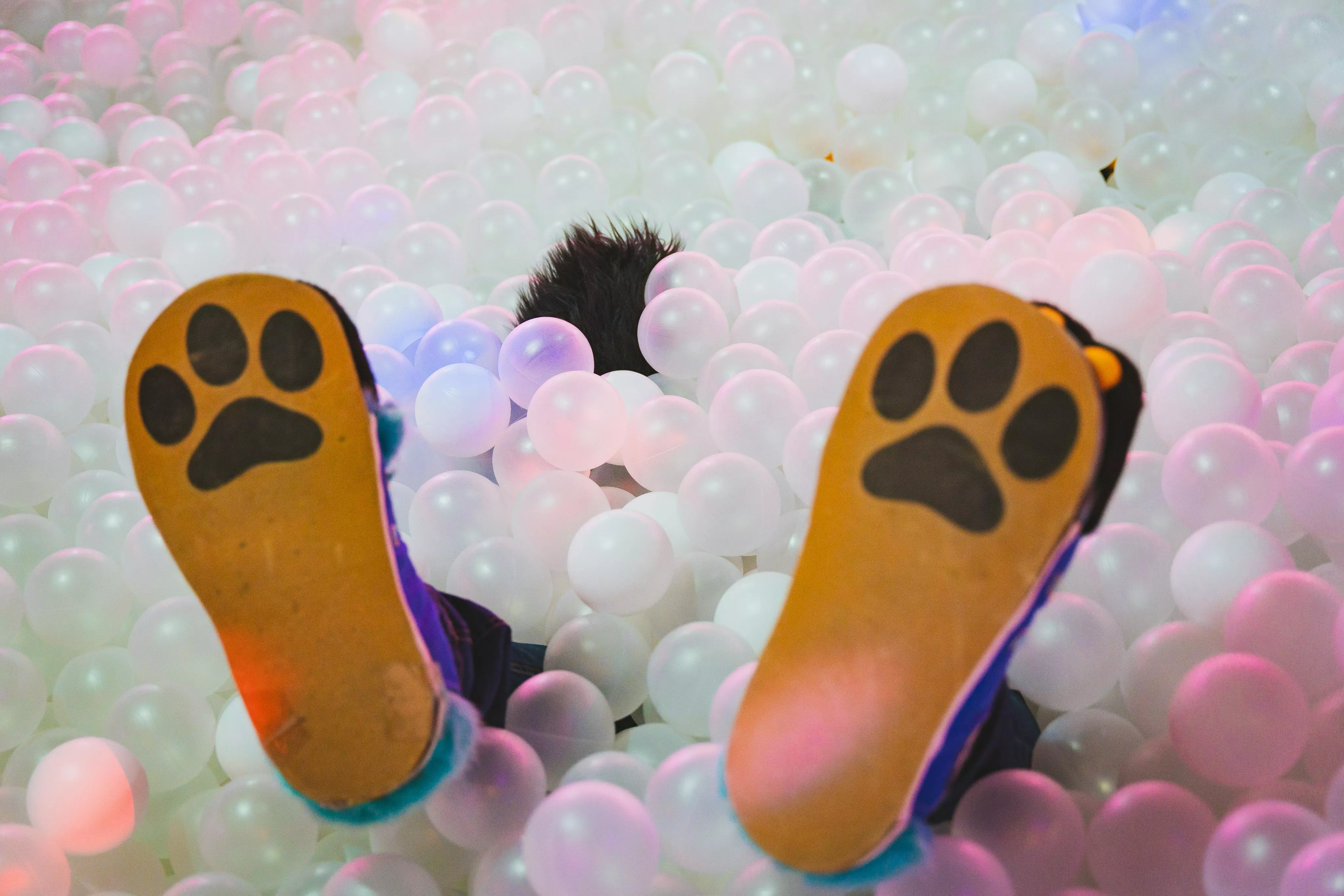 * buried in ball pit *