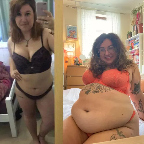 I have this fantasy of bumping into an ex and him not recognising me because I’ve gained 100lbs 👀