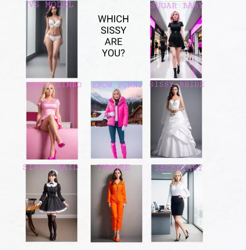 I used AI to create 8 different sissy fantasy roles, which one would you be?