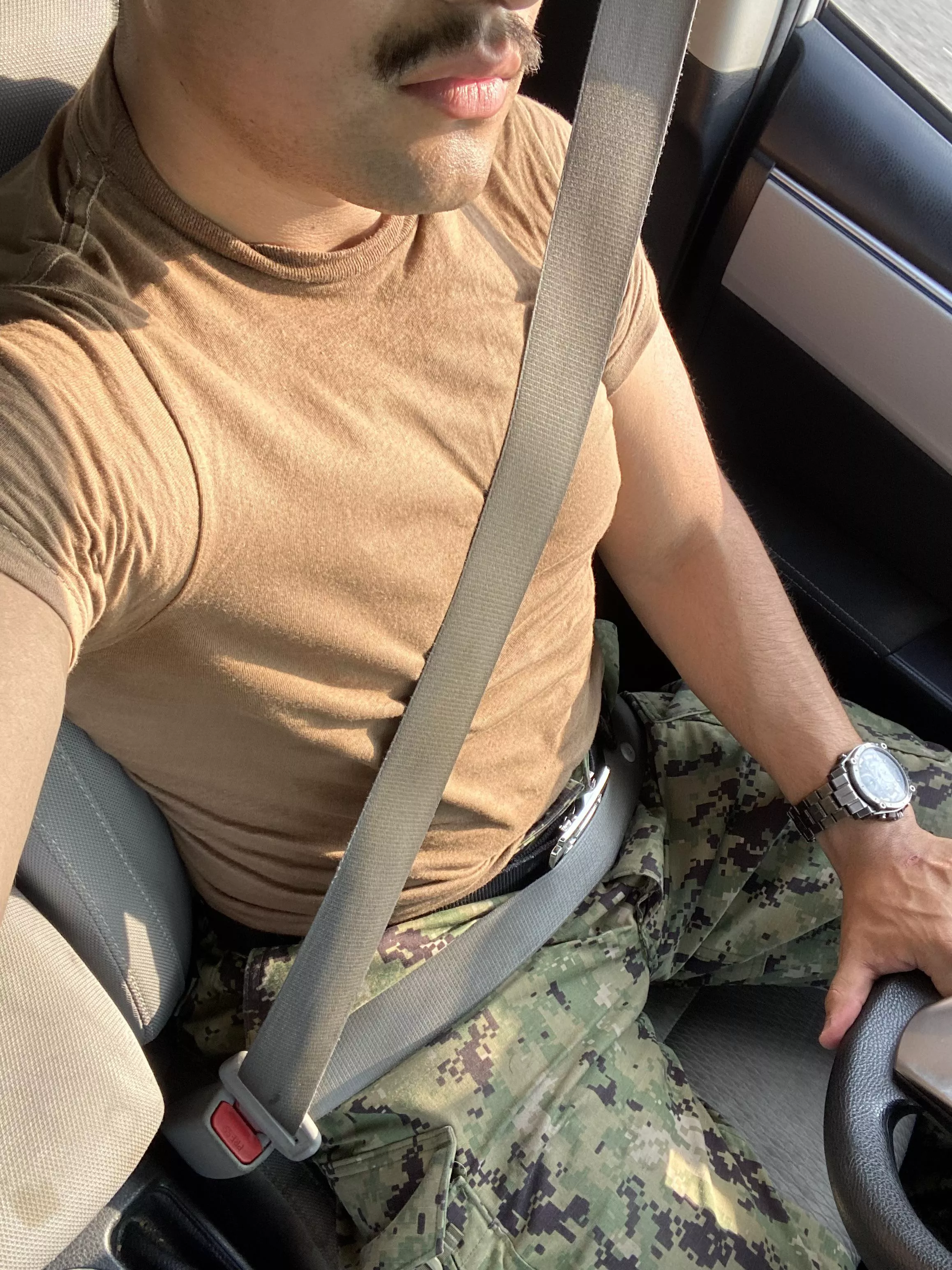 Little sweaty post work pic. Who wants to give me hand to clean me up?