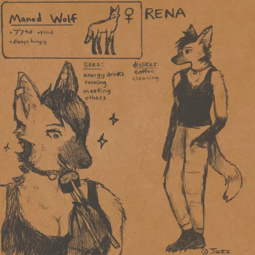 One of my first sonas, Rena! (Art by me)