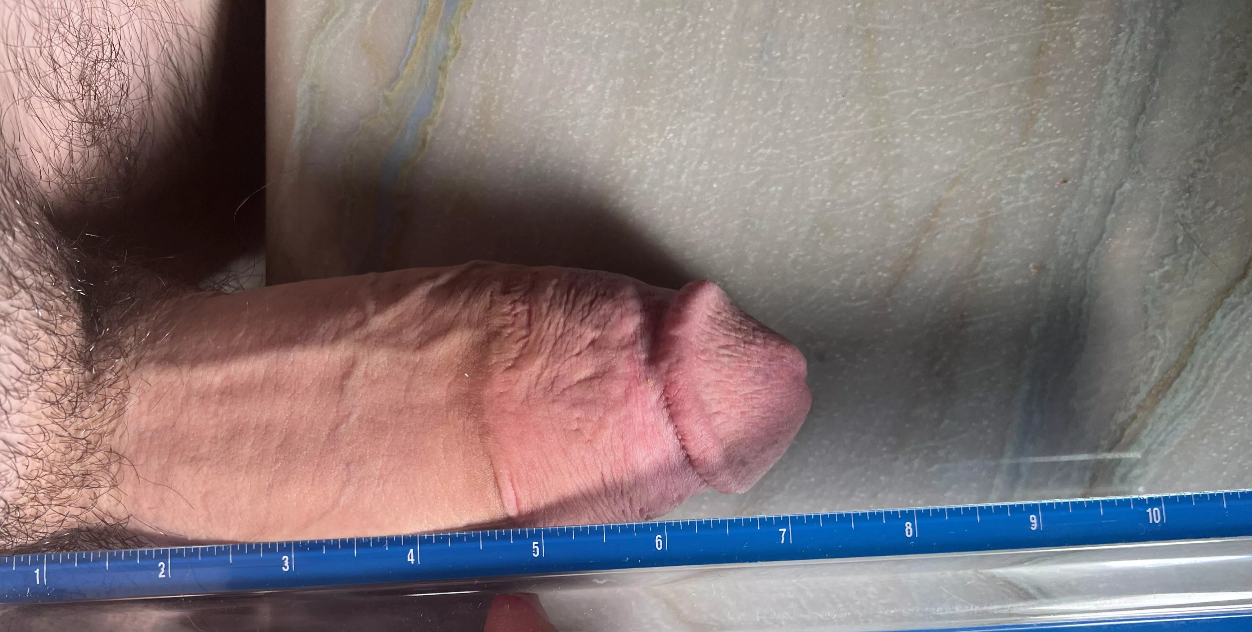 7.5 x 8 (at my thickest point)