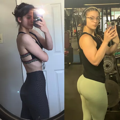 a year and 40lbs apart <3