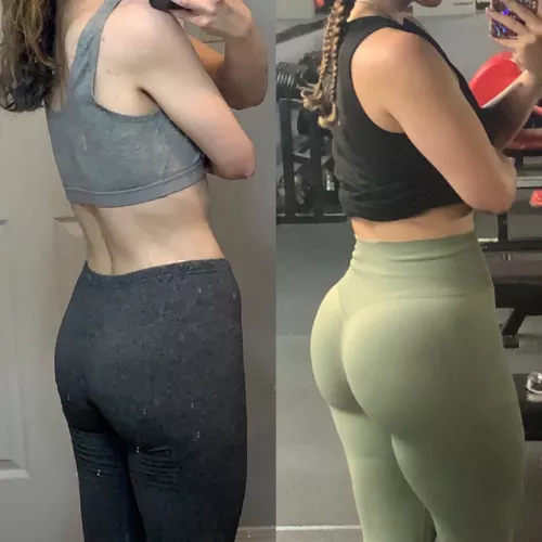 crazy what a year and 40lbs can do when you’re in the gym (since y’all loved my last transformation post)