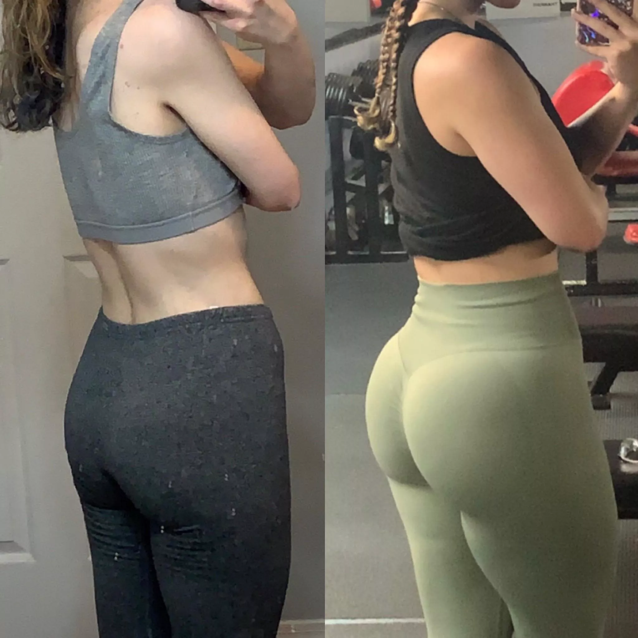 crazy what a year and 40lbs can do when you’re in the gym (since y’all loved my last transformation post)