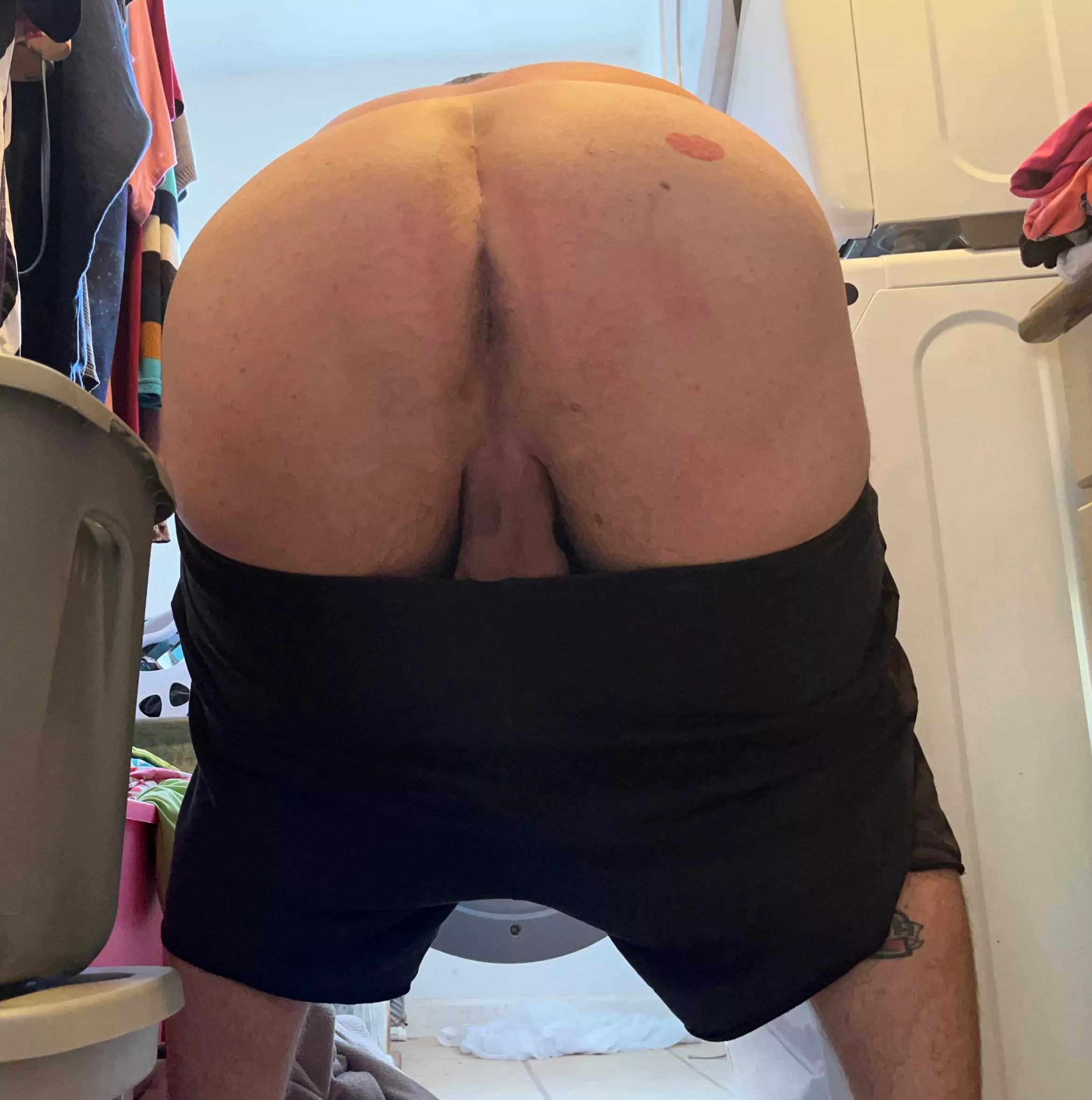 Doing some laundry and shorts fell down. I wonder if somebody would take advantage of me...