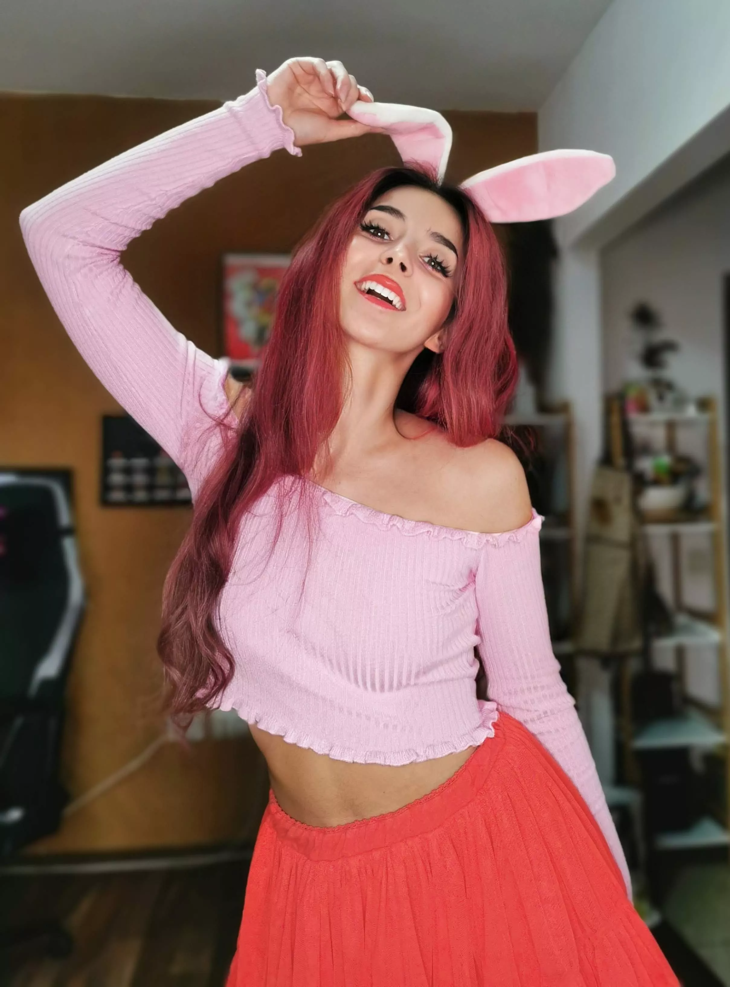 I'm a happy bunny who loves cuddles and hugs