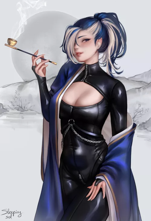 Latex quite suits Akali in my opinion :) (SleepingSol)