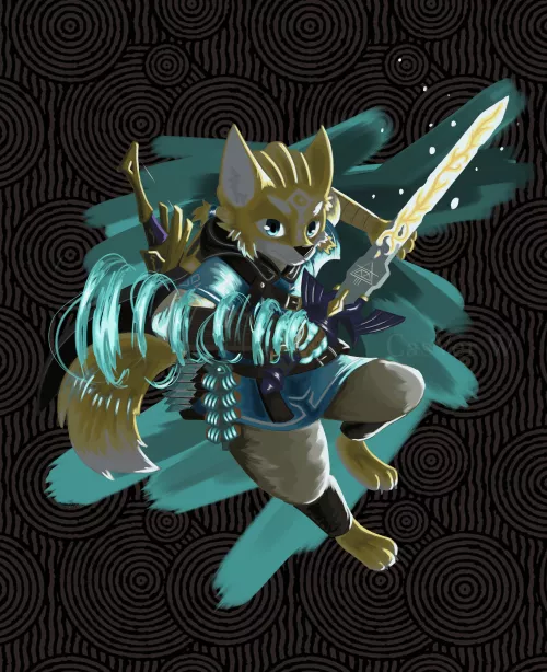 Link as a fox [art by me]
