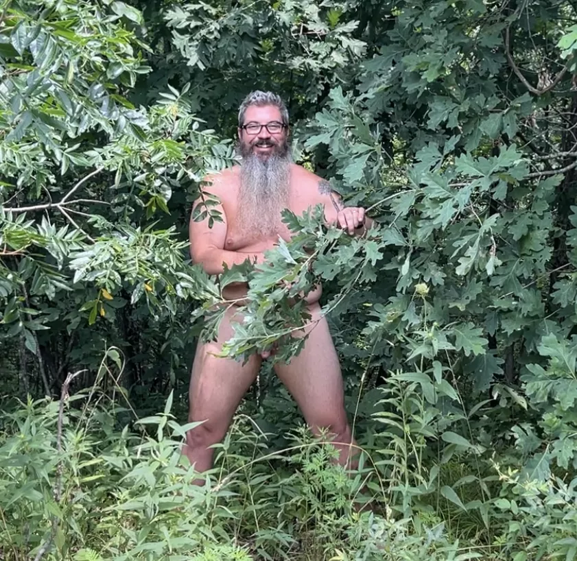 Naked in the woods!