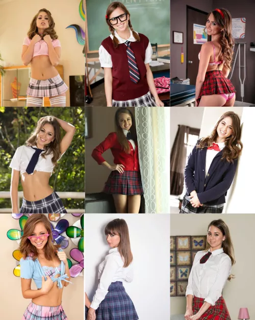 The Schoolgirl outfits of Riley