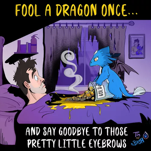 Tim and Bash 🔥 Comic Issue #35 Part 3/4 of the Rock Painting Saga and things are heating up! 😬