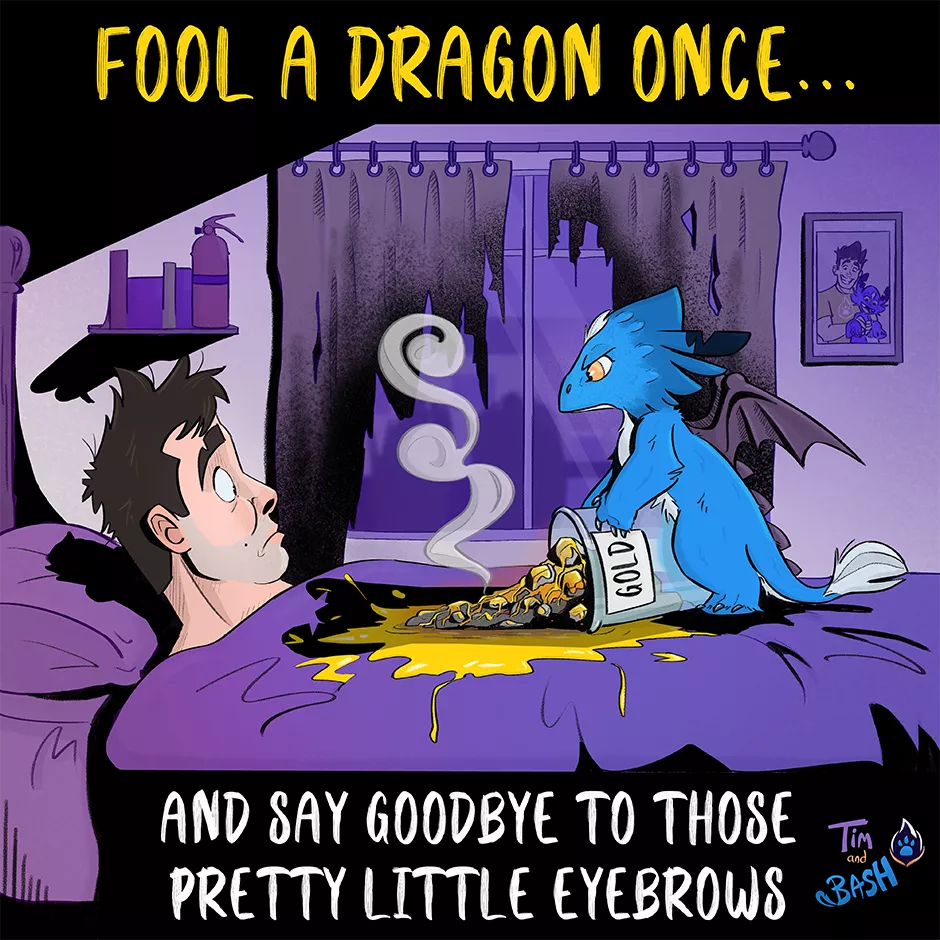 Tim and Bash 🔥 Comic Issue #35 Part 3/4 of the Rock Painting Saga and things are heating up! 😬