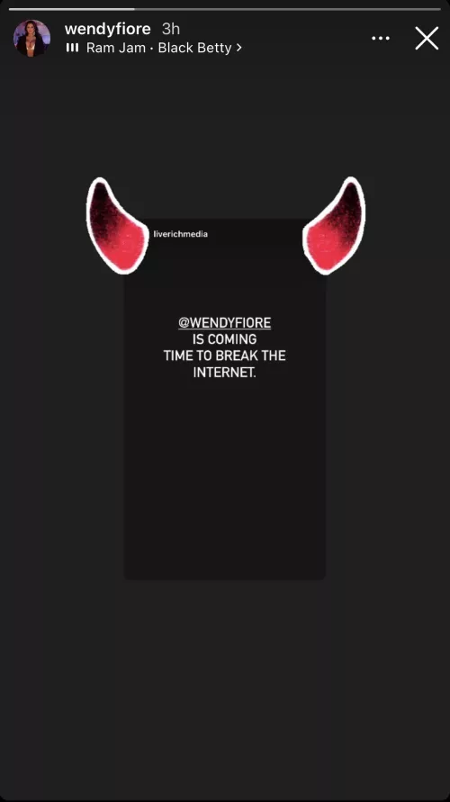 Wendy plans on breaking the internet. What do you all think she means by that? From IG stories