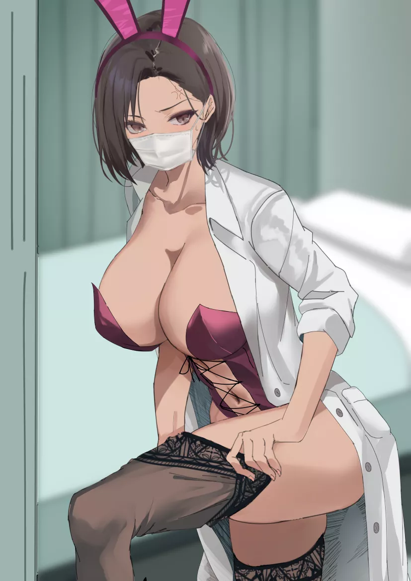 Bunny Nurse wearing Tights [Original]