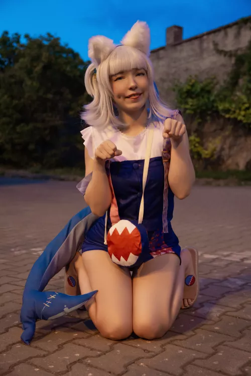 Cat Gura cosplay by Murrning_Glow