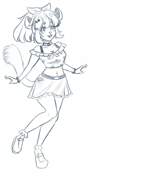 Chinchilla character sketch (By me)